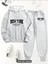 ✅new York Letter Print Iki Parça Takım, Rahat Uzun Kollu Hoodie & Bağcıklı Sweatpants Kıyafetleri 1