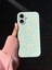 iPhone 16 Uyumlu Papatya Desenli Fıstık Yeşili Lansman Liquid Silikon Kılıf 3