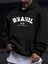 Erkek Casual Kapüşonlu Sweatshirt, Brezilya Güney Amerika Geometrik Desen 1