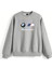 Bmwmmotorsport Desen Baskılı 2 Iplik Polarlı Mevsimlik Bisiklet Yaka Sweatshirt 1