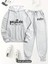 Casual Letter Print Pantolon Takımları, Uzun Kollu Bağcıklı Kapüşonlu Sweatshirt ve Cep Jogger 1
