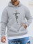 Inanç Baskılı Kapüşonlu Sweatshirt, Erkekler Için Rahat Kapüşonlu Kanguru Cepli Sweatshirt 1