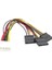 8549 Kasa Içi 3 Port Ide Molex Sata Power HDD 4 Pin Güç Kablosu 4pin Molex Erkek/ 3x 15PIN Sata Dişi 3 Port Sata Dişi 1 Port 4 Pin Ide Power Erkek 1