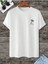Unisex Yeni Sezon Oversize Palmiye Baskılı Pamuklu Tshirt 1