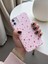 iPhone 12 Uyumlu Pembe Çiçek Desenli Lansman Liquid Silikon Yumuşak Kılıf 3