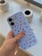 iPhone 16 Uyumlu Mavi Çiçek Desenli Lansman Liquid Silikon Kılıf 5