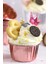 Hediye Sepeti 25'li Rose Gold Parlak Pembe Muffin Kek Kalıbı, Kek Kapsülü Cupcake Kalıbı, Airfryer Uyumlu 1
