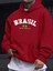 Erkek Casual Kapüşonlu Sweatshirt, Brezilya Güney Amerika Geometrik Desen 1