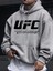 Gri Ufc Ultimate Fighting Championship Erkek Rahat Polyester Kapüşonlu 1