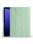 Samsung Galaxy Tab S10 Plus ile Uyumlu Kılıf Tri Folding Silikon Kalem Bölmeli Katlanabilir Standlı Pu Deri Yumuşak Kapak, Tablet Kılıfı [kalem Alanı, Akıllı Kapak, Uyku Modlu] - Açık Yeşil 1