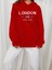 London Print Drawstring Hoodie, Casual Long Sleeve Hooded Sweatshirt 1