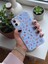 iPhone 12 Uyumlu Mavi Çiçek Desenli Lansman Liquid Silikon Kılıf 1