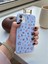 iPhone 12 Uyumlu Mavi Çiçek Desenli Lansman Liquid Silikon Kılıf 3