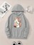 Women's Cute Cat & Milk Tea Print Hoodie - Casual 1