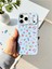 iPhone 17 Pro Max Uyumlu Mavi Çiçek Desenli Lansman Liquid Silikon Kılıf 1