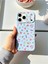 iPhone 17 Pro Max Uyumlu Mavi Çiçek Desenli Lansman Liquid Silikon Kılıf 5
