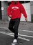 Newyork Cheerful Baskılı Erkek Kadın Eşofman Takımı 2 Adet Alt Üst Eşofman ve Sweatshirt 1