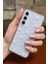 Samsung S24 Fe Uyumlu – Pembe Fiyonk Desenli, Parlak Simli, Şeffaf Yumuşak Silikon Kılıf 6