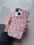 iPhone 15 Plus / 14 Plus Uyumlu Pembe Leopar Desenli Ince Yumuşak Silikon Kılıf 1