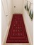 Bordo Kırmızı Otantik Dijital Baskı Salon Halısı Kaymaz Tabanlı Yıkanabilir Halı Yolluk 3