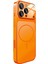 iPhone 14 Pro Max Uyumlu 17 Pro Max Görünümlü Çevirici Kamera Korumalı Magsafe Destekli Kılıf Orange 1
