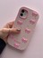 iPhone 11 Uyumlu Pembe Fiyonk Desenli Kabartmalı Yumuşak Silikon Kılıf 6