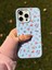iPhone 14 Pro Max Uyumlu Mavi Çiçek Desenli Lansman Liquid Silikon Kılıf 1
