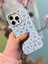 iPhone 14 Pro Max Uyumlu Mavi Çiçek Desenli Lansman Liquid Silikon Kılıf 5