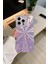 Apple iPhone 14 Pro Max Uyumlu Mor Yıldız Patlaması Desenli Parlak Silikon Kılıf 2