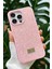 iPhone 15 Pro Max Uyumlu – Elmas Tasarımlı, Pembe Taşlı, Işıltılı Pırlanta Silikon Kılıf 6