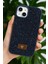 iPhone 14 Plus / 15 Plus Uyumlu – Elmas Tasarımlı, Lacivert Taşlı, Işıltılı Pırlanta Silikon Kılıf 5