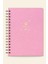 A5 Spiralli Sert Kapak Keten Düz Çizgisiz Tarihsiz Not Defteri Şeker Pembe 5