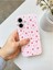 iPhone 17 Uyumlu Pembe Çiçek Desenli Lansman Liquid Silikon Yumuşak Kılıf 2