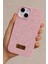 iPhone 14 Plus / 15 Plus Uyumlu – Elmas Tasarımlı, Pembe Taşlı, Işıltılı Pırlanta Silikon Kılıf 2