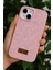 iPhone 14 Plus / 15 Plus Uyumlu – Elmas Tasarımlı, Pembe Taşlı, Işıltılı Pırlanta Silikon Kılıf 5
