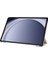 Samsung Tablet ile Uyumlu Tablet Kılıfı Smart Cover Uyku Modlu Standlı Arkası Sert Şeffaf Kapak (Gold, Galaxy Tab A9 Plus X210) 3