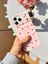 iPhone 17 Pro Max Uyumlu Pembe Çiçek Desenli Lansman Liquid Silikon Yumuşak Kılıf 5