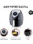 Airy Fryer Digital 4616, Sıcak Hava Fritözü 3,5 Litre, 60 Dakikalık Zamanlayıcı, LCD ve Dokunmatik Ekran, 7 Pişirme Kademeli, Maksimum Sıcaklık 200 °c, 1300 W, Siyah 2