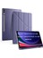 Galaxy Tab S9 Fe PLUS/S10 Plus ile Uyumlu Kılıf Kalem Bölmeli Trifolding Case X610 X616 X820 X826 X828 Lavendery Gray 1