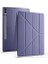 Galaxy Tab S9 Fe PLUS/S10 Plus ile Uyumlu Kılıf Kalem Bölmeli Trifolding Case X610 X616 X820 X826 X828 Lavendery Gray 2
