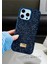 iPhone 15 Pro Max Uyumlu – Elmas Tasarımlı, Lacivert Taşlı, Işıltılı Pırlanta Silikon Kılıf 3
