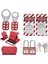 9 Pcs Lockout Tagout Kilitleri Etiketler Set- Lockout Kilitler Anahtarlı Farklı Güvenlik Astarcıları Kilitleme Istasyonu Kilitle Etiket Çıkış Kiti (Yurt Dışından) 1