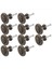 10 Paket Antika Bronz Çiçek Yuvarlak Tutucu Mutfak Dolabı Dolap Kapı Çekmecesi Vidalarla Çekme Düğmesi 25 x 23MM (Yurt Dışından) 3