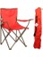 Katlanır Portatif Kamp Sandalyesi, Kırmızı, Tek Ebat 4