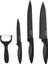 Pierre Cardin Pluto Çelik-Krom 4 Parça Bıçak Seti Siyah 1