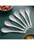 7997-1 6'lı Beyaz Porselen Baharat Kaşığı - Kahvaltılık Bal Reçel Şeker Servis Kaşığı 13 cm 1