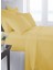 Pamuklu Ranforce Çift Kişilik Ara Ölçü Sarı Kumaş Lastikli Çarşaf Takımı - 140X190 1
