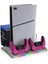 TP5-3570 Ps5 Soğutucu Organizatör 2 Fanlı Stand Kol Şarj Edici Stand 3 USB Hub Kulaklık Platstation Standı 5