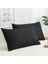 Home Pamuklu 2'li Kapaklı Yastık Kılıfı 50X70 cm - Yumuşak ve Nefes Alabilir - Düz Renk (Siyah) 1