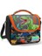 High Siyah Turuncu Yeşil Dinazor Baskılı Erkek Çocuk Beslenme Çantası 1